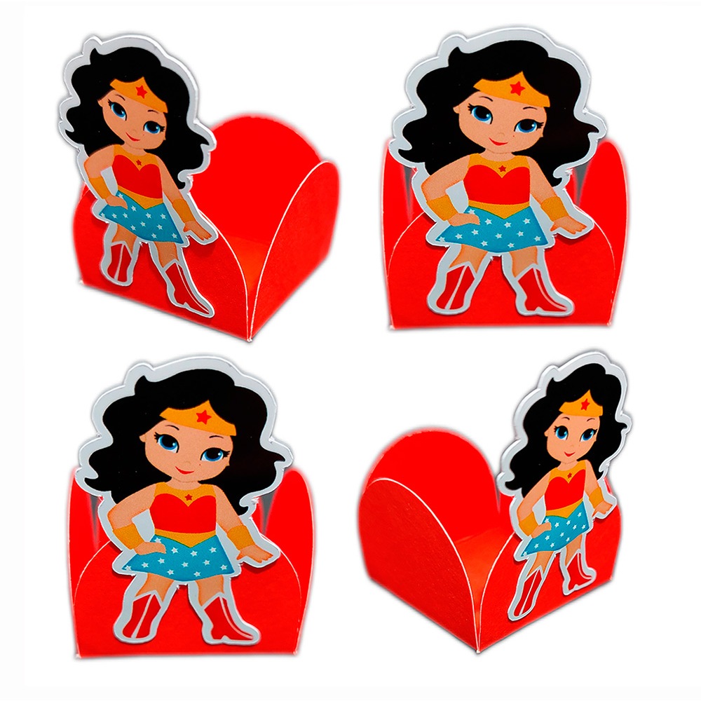 50 Forminhas Mulher  Maravilha Baby Brigadeiro Festa Infantil em Oferta na Shopee