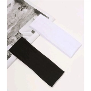 KIT 2 FAIXAS DE CABELO TIARA GINÁSTICA ACADEMIA ESPORTE BRANCO PRETO