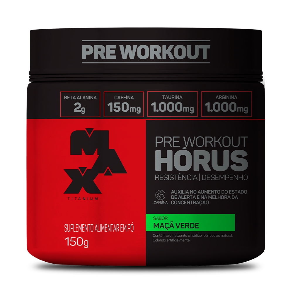 Pré Treino Hórus 150g Max Titanium (Pre Workout Com Beta Alanina)