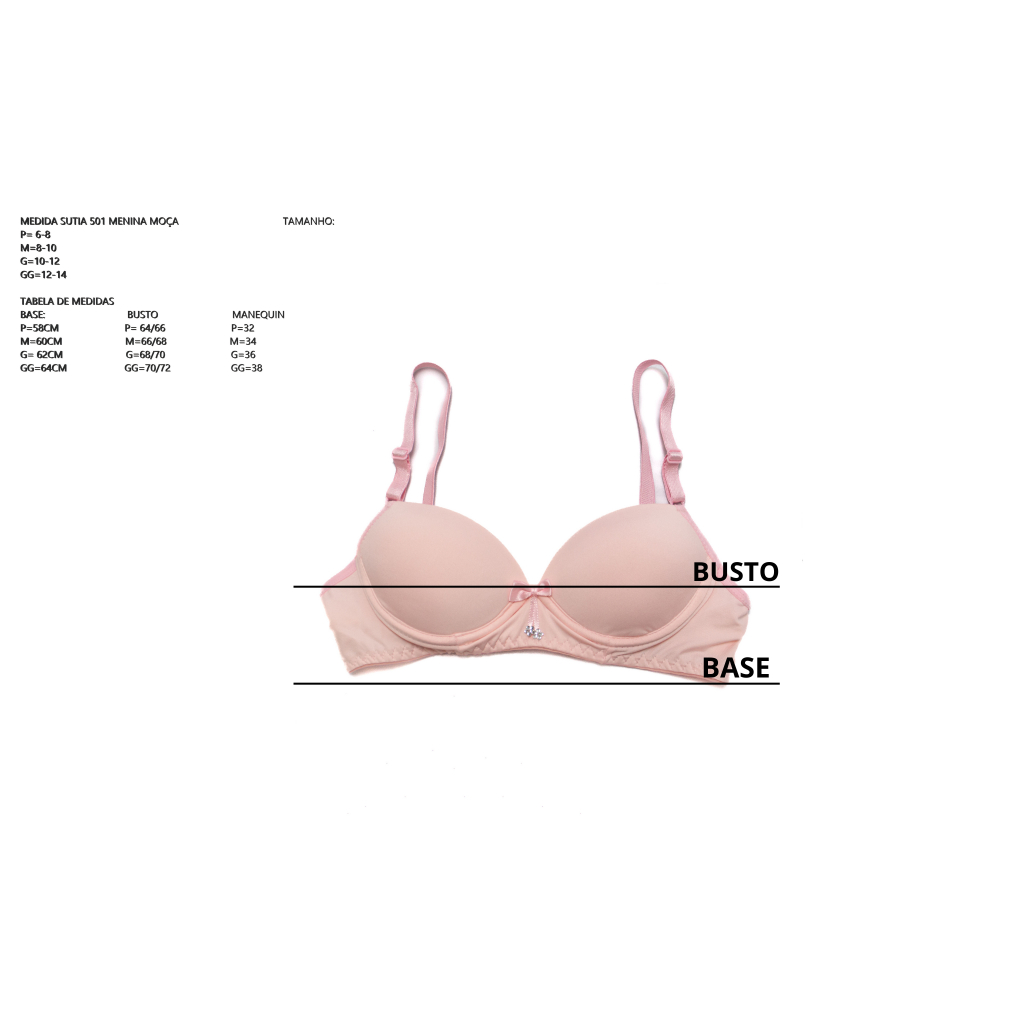 Kit 3 Sutiã Infantil Menina Moça De Bojo Juvenil Liso Microfibra — imagem 2 de 2