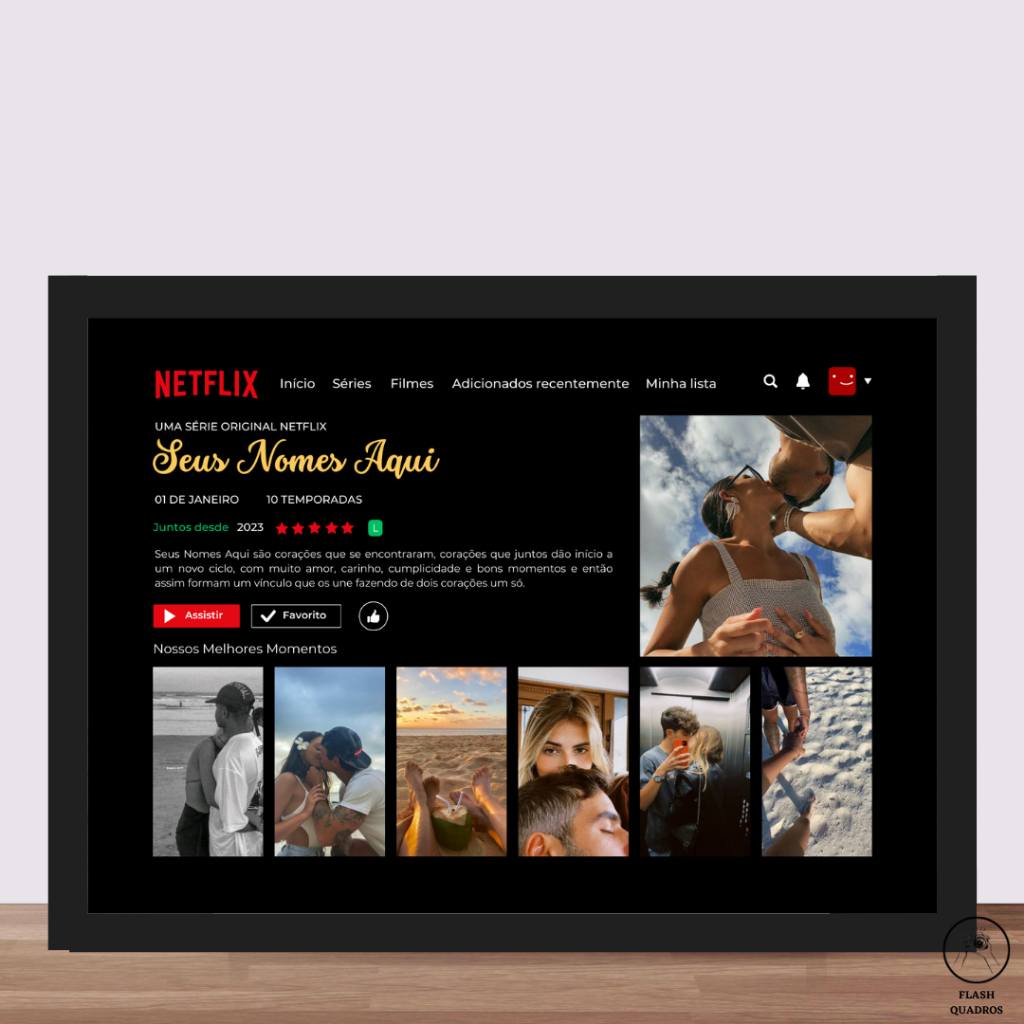 Quadro Placa Casal Namorix Filme Personalizado Com Fotos - Dia dos Namorados Sua Foto