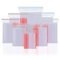 saco plástico transparente com zíper 50 peças