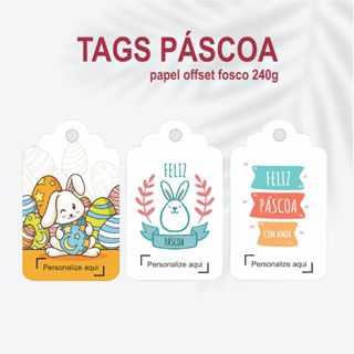 Etiqueta tag páscoa personalizada em Oferta na Shopee
