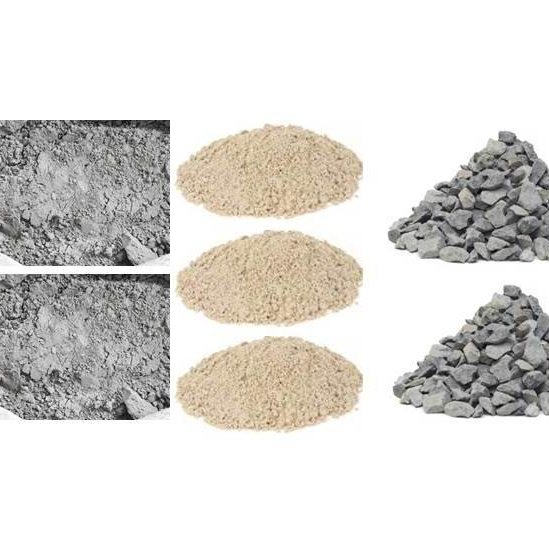 kit de reparo e manutenção. CIMENTO / BRITA - PEDRA - PEDRISCO / AREIA. Kit construção. Material de construção