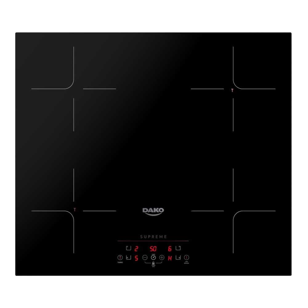 Fogão Cooktop De Indução 4 Bocas Dako Supreme Preto