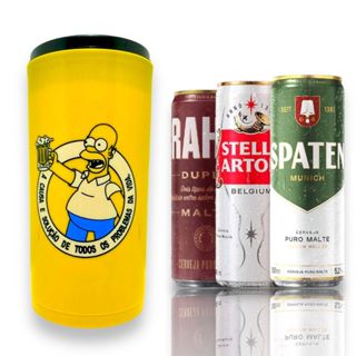 porta slim 350ml suporte de cerveja térmico para latas finas cooler de bebidas vasilhame de cerveja