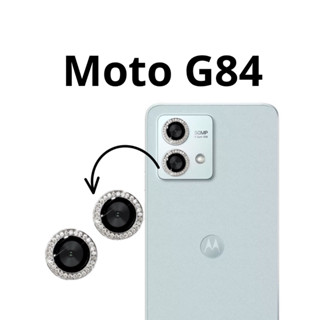 Película Câmera Traseira Motorola Moto G84 em Vidro 3D Anti-Impacto Protetora COM BRILHO STRASS PEDRARIA Top