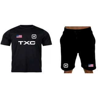 Kit Camiseta e Bermuda de Moletom TXC 04 Masculino Tecido de Alta Qualidade Confortável