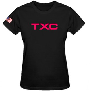 Camiseta TXC Usa Country Feminina Baby Look 100% Algodão de Alta Qualidade com Gola Redonda