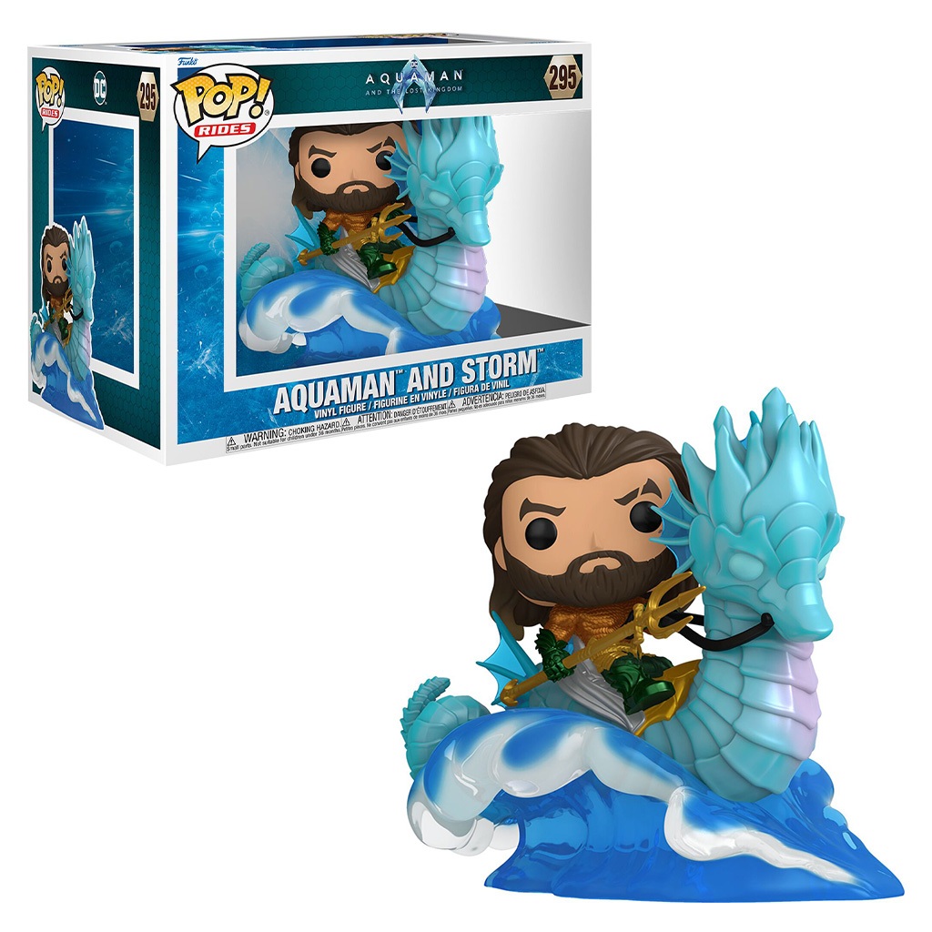 FUNKO POP RIDES DC AQUAMAN AND THE LOST KINGDOM - AQUAMAN 295 NOVO ORIGINAL