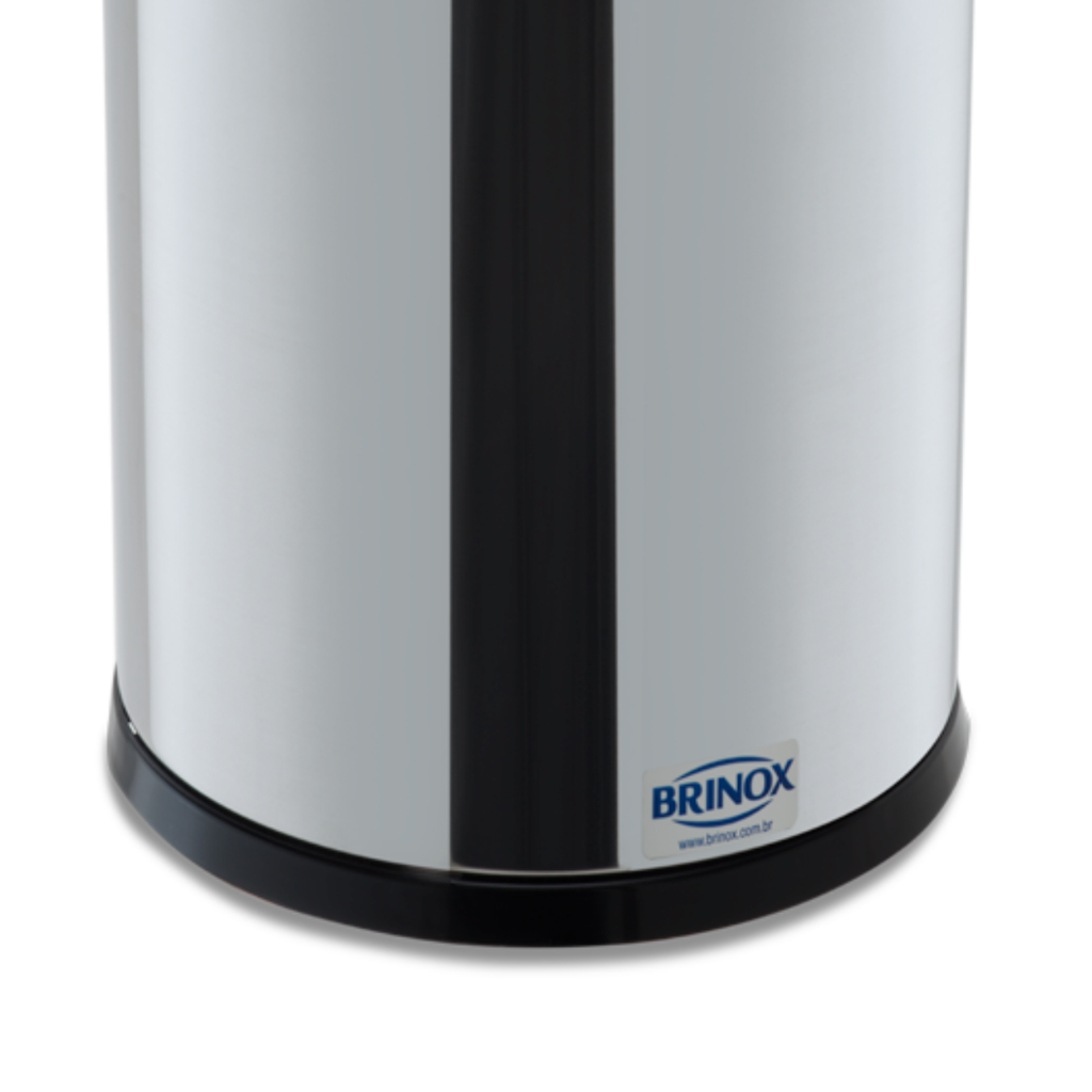 Detalhes do Lixeira Com Tampa Brinox Decorline 7,8 Litros Aço Inox