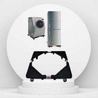 Suporte com rodas para Máquina de Lavar Geladeira e Fogão Fácil Limpeza Carrinho com Rodinhas - 3XZ