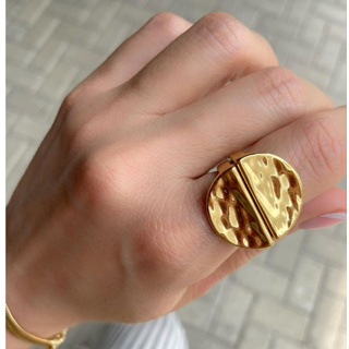 Anel Meia Lua Orgânico Folheado Ouro 18k Banhado Elegante Dourado Prata Presente Casamento Rommane em Oferta na Shopee