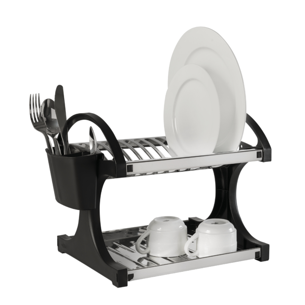 Escorredor De Louças 12 Pratos Brinox Suprema Aço Inox Preto em Oferta na Shopee