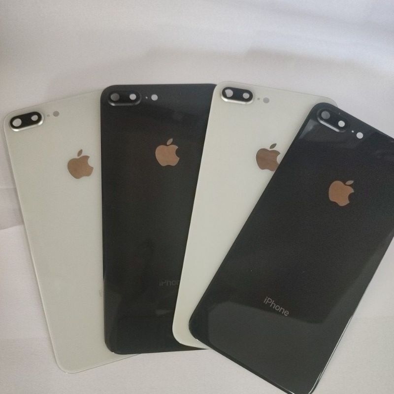 Tampa Traseira Para Apple iPhone 8 Plus Vidro Da Bateria Tampa Traseira Painel De Com Câmera Quadro Lente