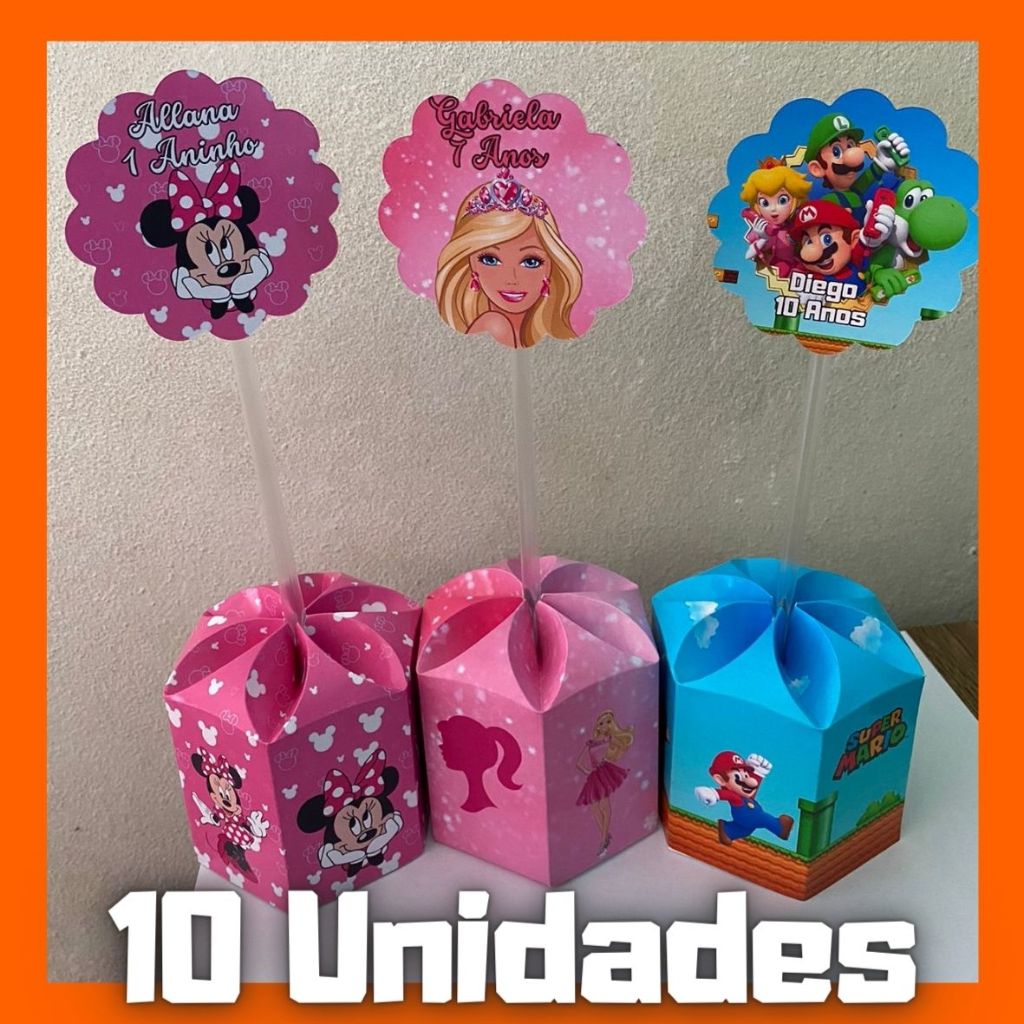 10 Unidades Centro de mesa TODOS OS TEMAS! em Oferta na Shopee