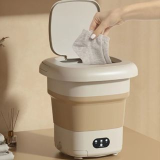 Mini Máquina De Lavar Roupa Turbo Portátil Dobrável Lavadora Ultra-Sônica Mini Máquina de Lavar Roupas 8 Litros Dobrável Portátil Moderna Para Viagem Roupa Intima Crianças