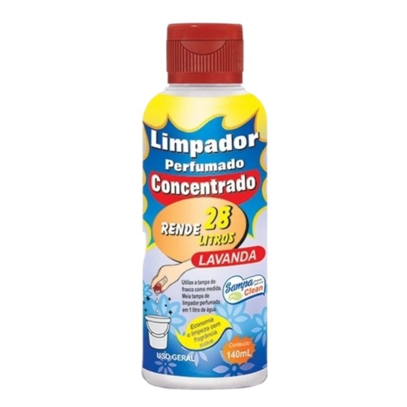 Limpador Perfumado Concentrado Lavanda 140 ml - Rende 28 Litros. Marca: Sampa Clean. em Oferta na Shopee