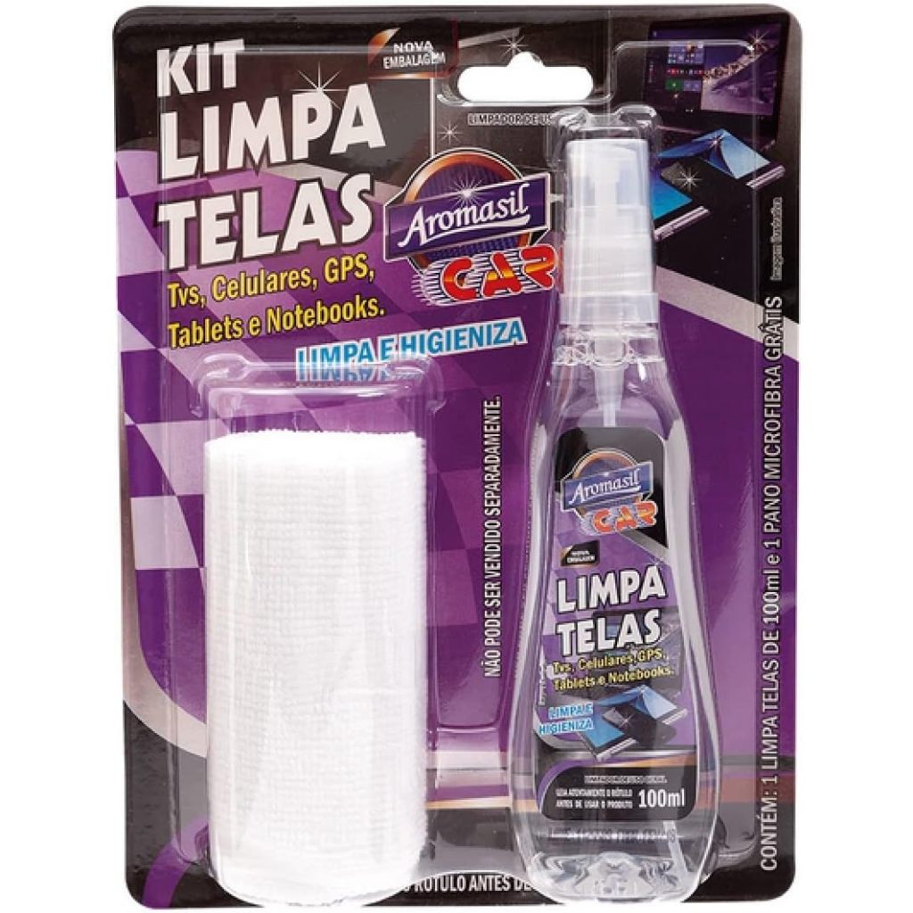 Kit Limpa Telas 100ml TV Computador Monitor Tablet Celular Limpeza Facil Cel em Oferta na Shopee