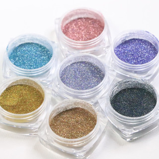 Kit com 6 Glitter Sugar Fino para Decoração de unha Nail Art