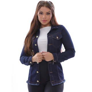 Jaqueta Jeans Feminina Com Lycra Casaco Max Jeans