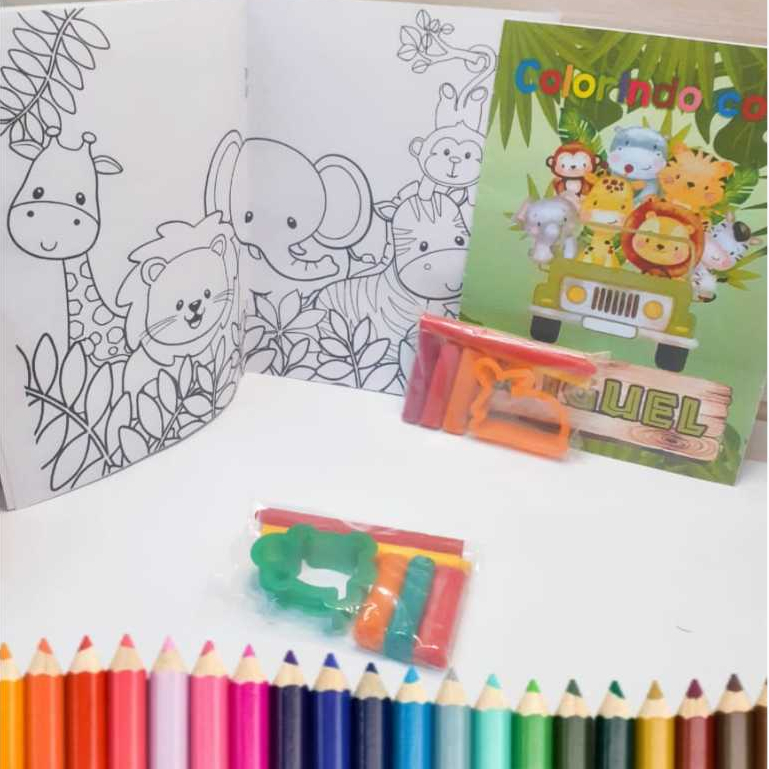 Livrinhos Lembrancinha de aniversário para Colorir Livrinho Infantil Personalizado Tamanho 14x20