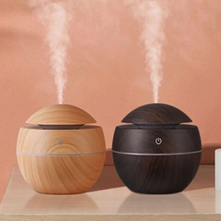 Mini Umidificador de Ar e Aromatizador de Ambientes Tipo Madeira