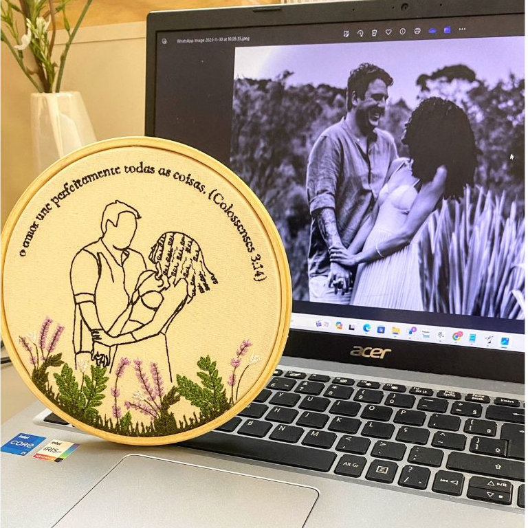 PORTA ALIANÇAS BASTIDOR BORDADO VARIOS MODELOS em Oferta na Shopee