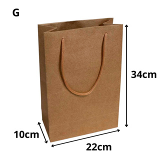 Sacolas Kraft 34x22x10cm Bolsa Papel 110 Gramas Presentes Delivery Comércio 10 a 50 Unidades em Oferta na Shopee