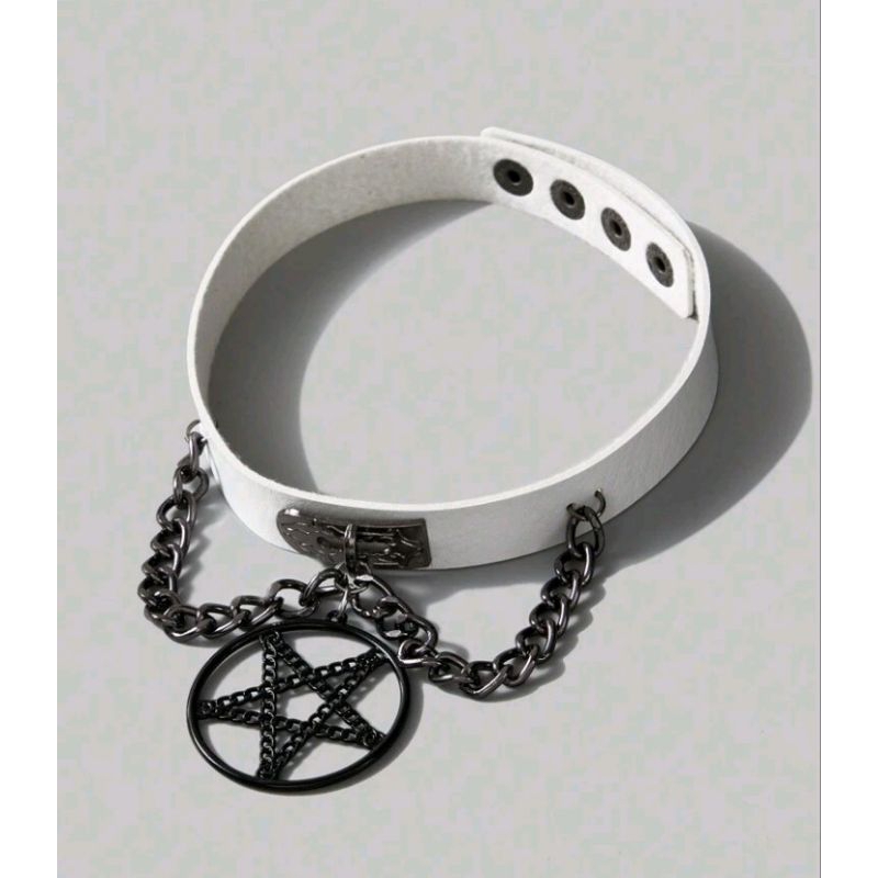 Choker / Gargantilha gótica alternativa pentagrama | Gargantilha ghotic witch acessórios alternativos