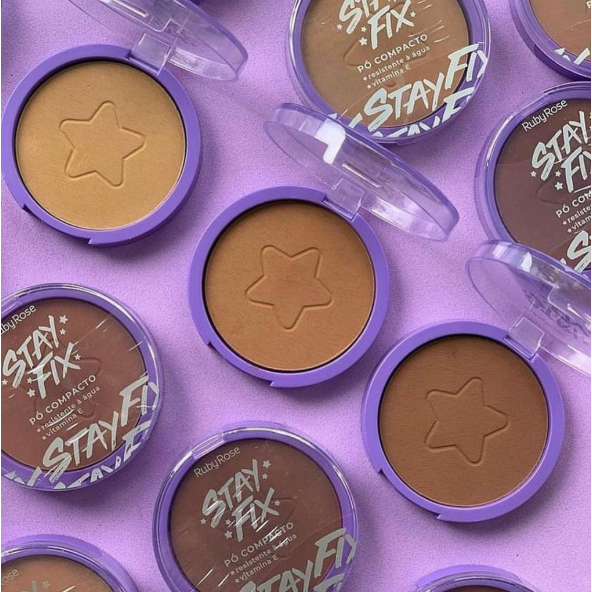 Pó Compacto Stay Fix - Ruby Rose em Oferta na Shopee
