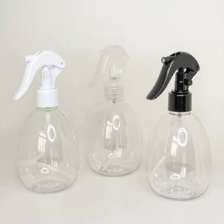 02 Frasco pet oval pêra 350ml + 02 válvula gatilho spray