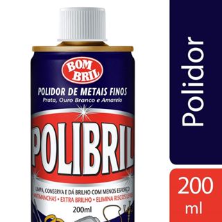 Polidor de Metais - Polibril Metais Finos 200ml Prata, Ouro Branco e Amarelo em Oferta na Shopee