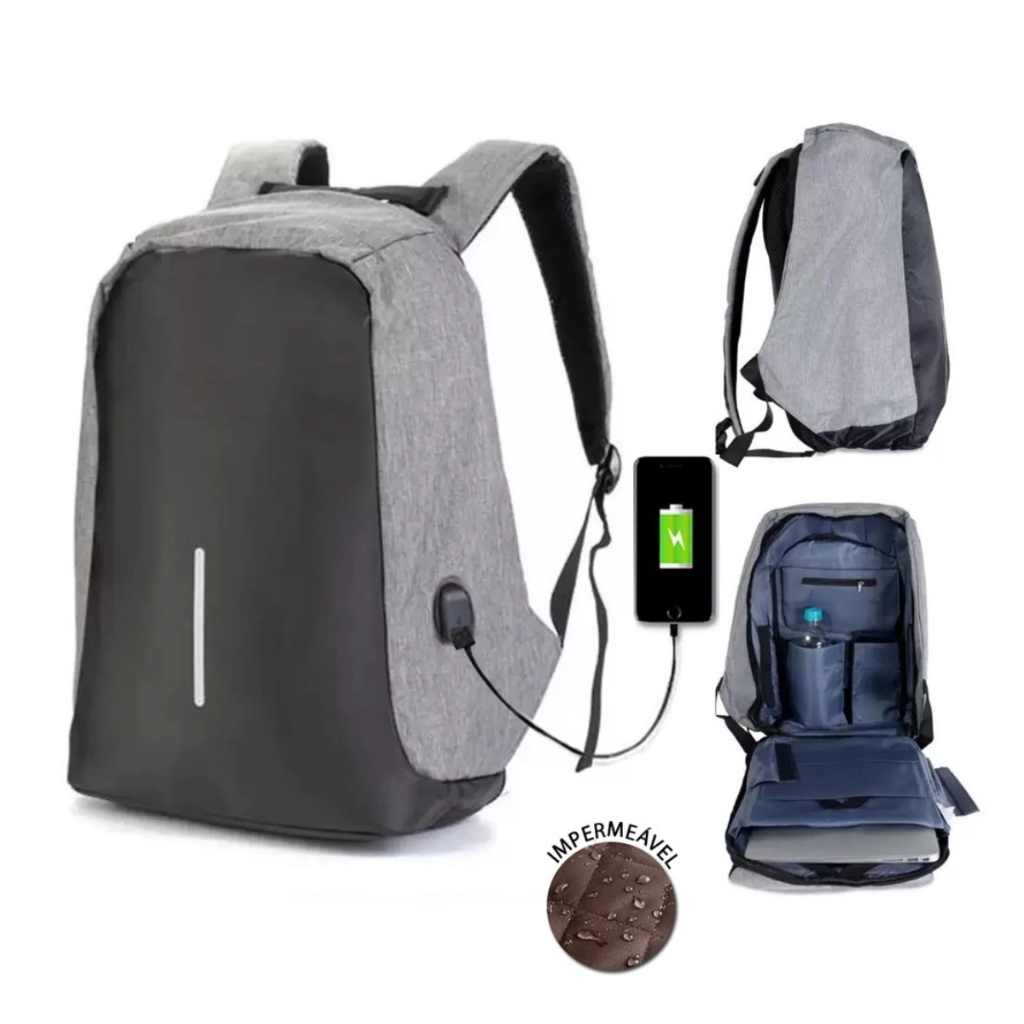 Mochila Executiva Impermeável Altomex Grande Poliester Para Notebook de Até 15.6 Polegadas, Multifuncionais resistente para viagens de negócios Reforçada Executiva Escola Trabalho Viagens Mochila Casual com porta de carregamento USB, Unissex