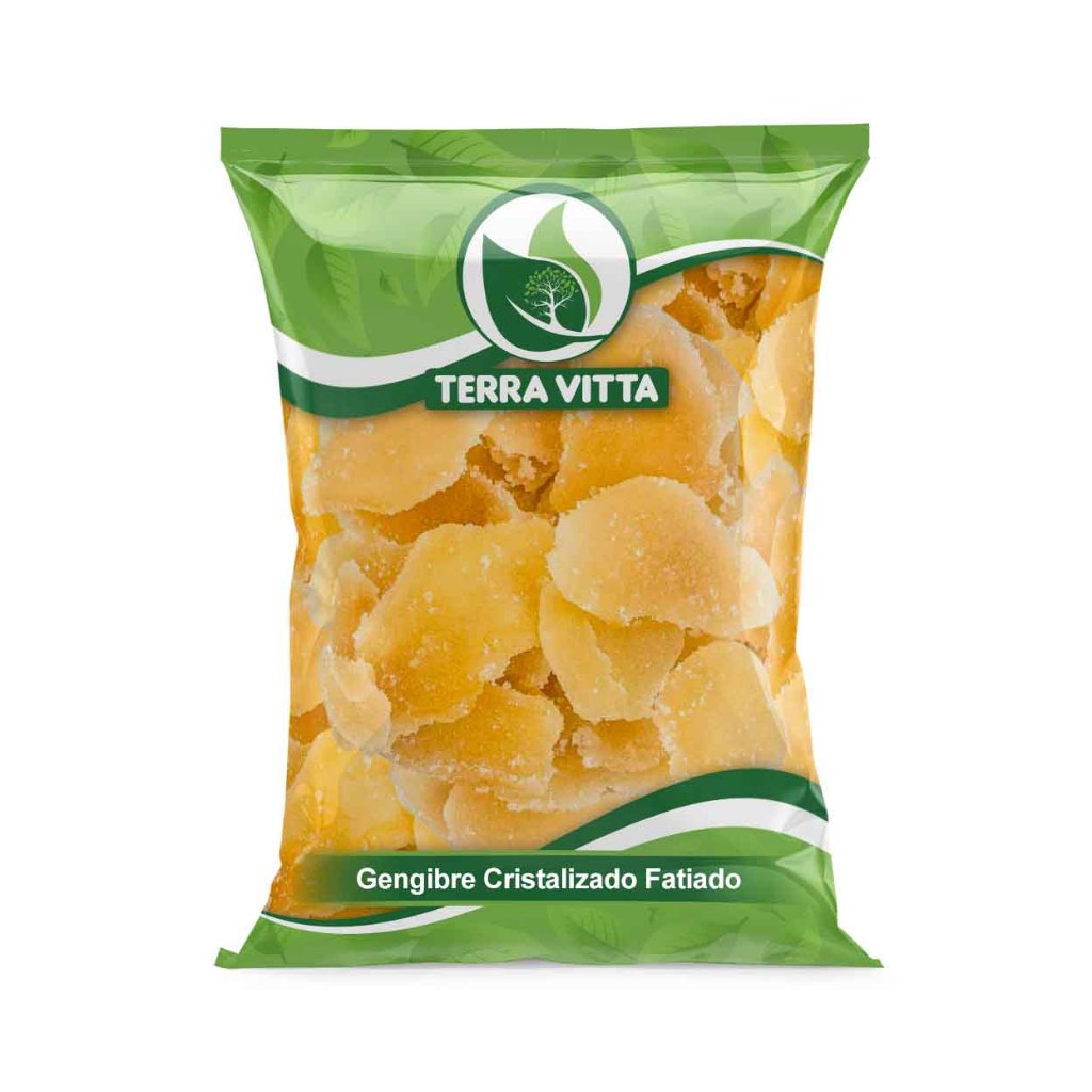 Gengibre Cristalizado Fatiado em Oferta na Shopee