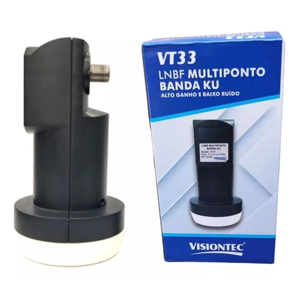 Lnbf Multiponto Ku Visiontec Antena Parabólica Predial - Vt33