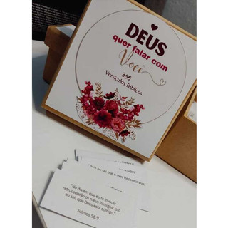 Caixinha Deus quer falar com você 365 versículos biblicos - 365 Mensagens diária Motivação