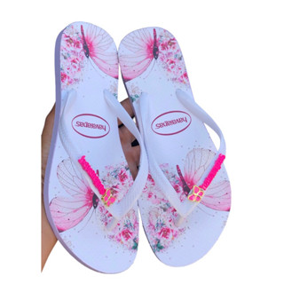 Chinelo hav feminino para praia banho no chuveiro macio e confortavel havana borboleta com pingente sandalia para mulher HAV-4