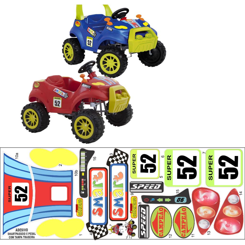 Adesivo Completo Do Smart Passaio E Pedal Da Bandeirante em Oferta na Shopee