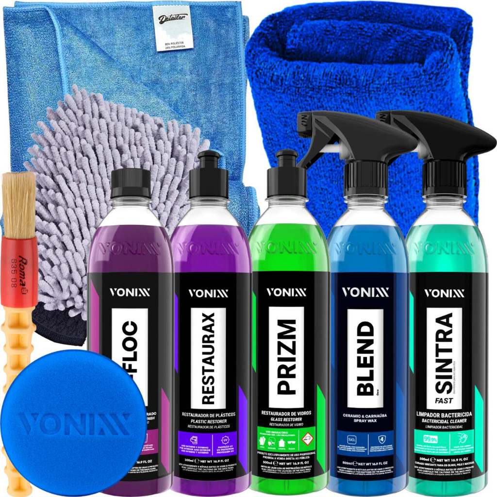 Kit Lavagem Revitalização Plástico Removedor Chuva Ácida Limpador Apc Vonixx - Spare Parts and Accessories for Vehicles
