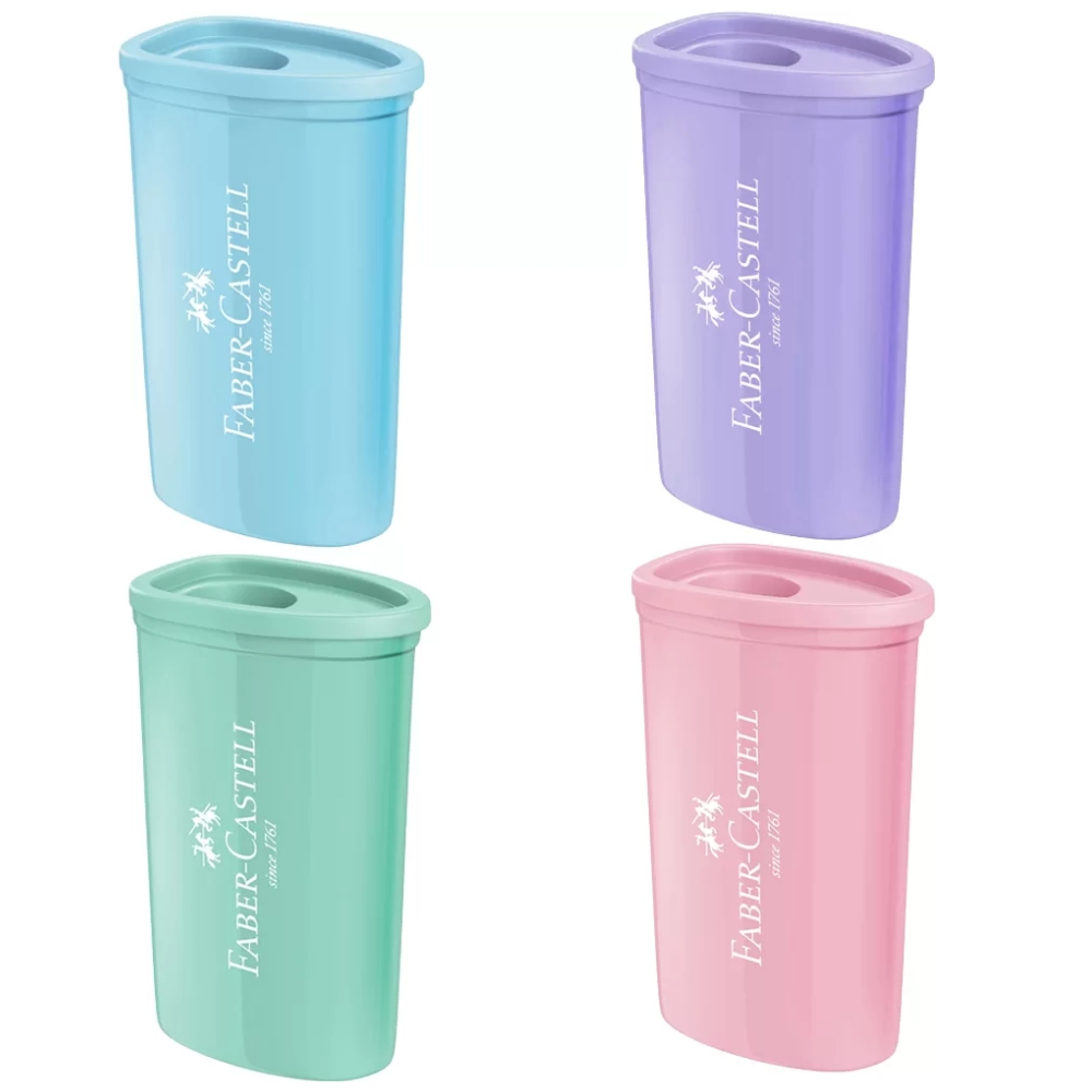 Apontador C/ Deposito Tons Pastel Triangular - Faber Castell em Oferta na Shopee