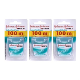Kit 03 Fio Dental Johnson & Johnson Reach - Essencial Menta 100m