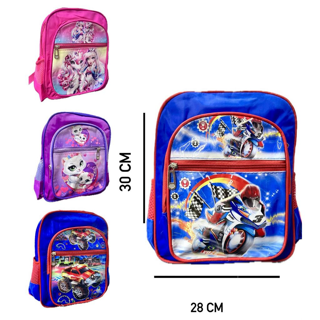 Mochila Escolar Infantil Criança menina e Menino Impermeável Dinossauro , unicornio De Desenho Animado