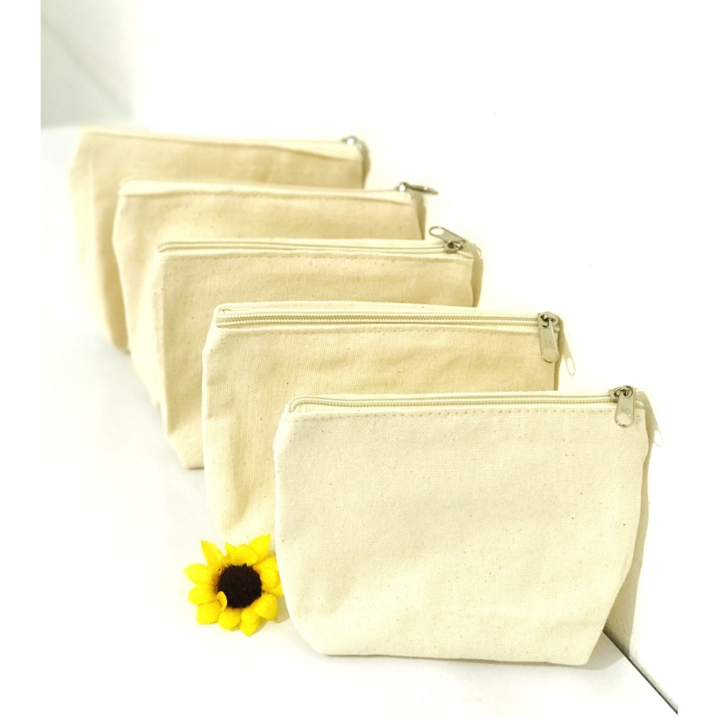 Necessaire Algodão Ecológica Kit Variados - Tamanho 20x15x4