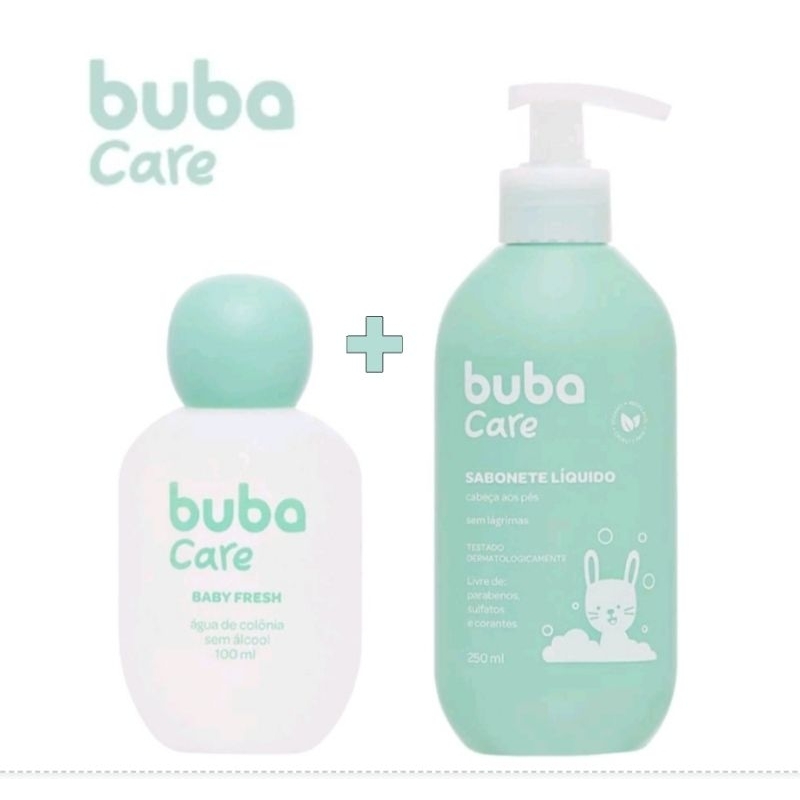 Kit Bebê Colônia Fresh + sabonete líquido da cabeça aos pés 250ML Buba care em Oferta na Shopee