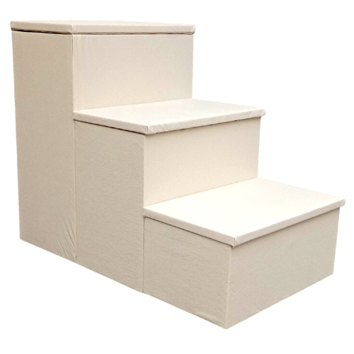 Escada Pet em corino  escadinha para cachorro e gato rampa escada de cão e gato de cama e sofá