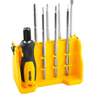 Jogo de bits/ponteiras longo duplo, com 8 peças, encaixe sextavado de 1/4" - Vonder em Oferta na Shopee