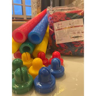 Kit Rede + Isotubos + Ponteiras Para Pula Pula Cama Elástica
