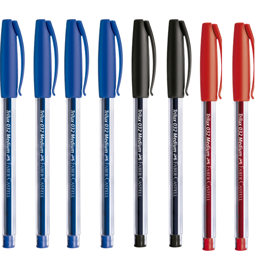 Caneta Faber Castell  TRILUX  Esferográfica 1.0  Kit c/ 12/ 8/ 6/ 4 /3 em Oferta na Shopee