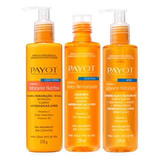 Kit Limpeza, Tonificação e Hidratação Vitamina C Payot